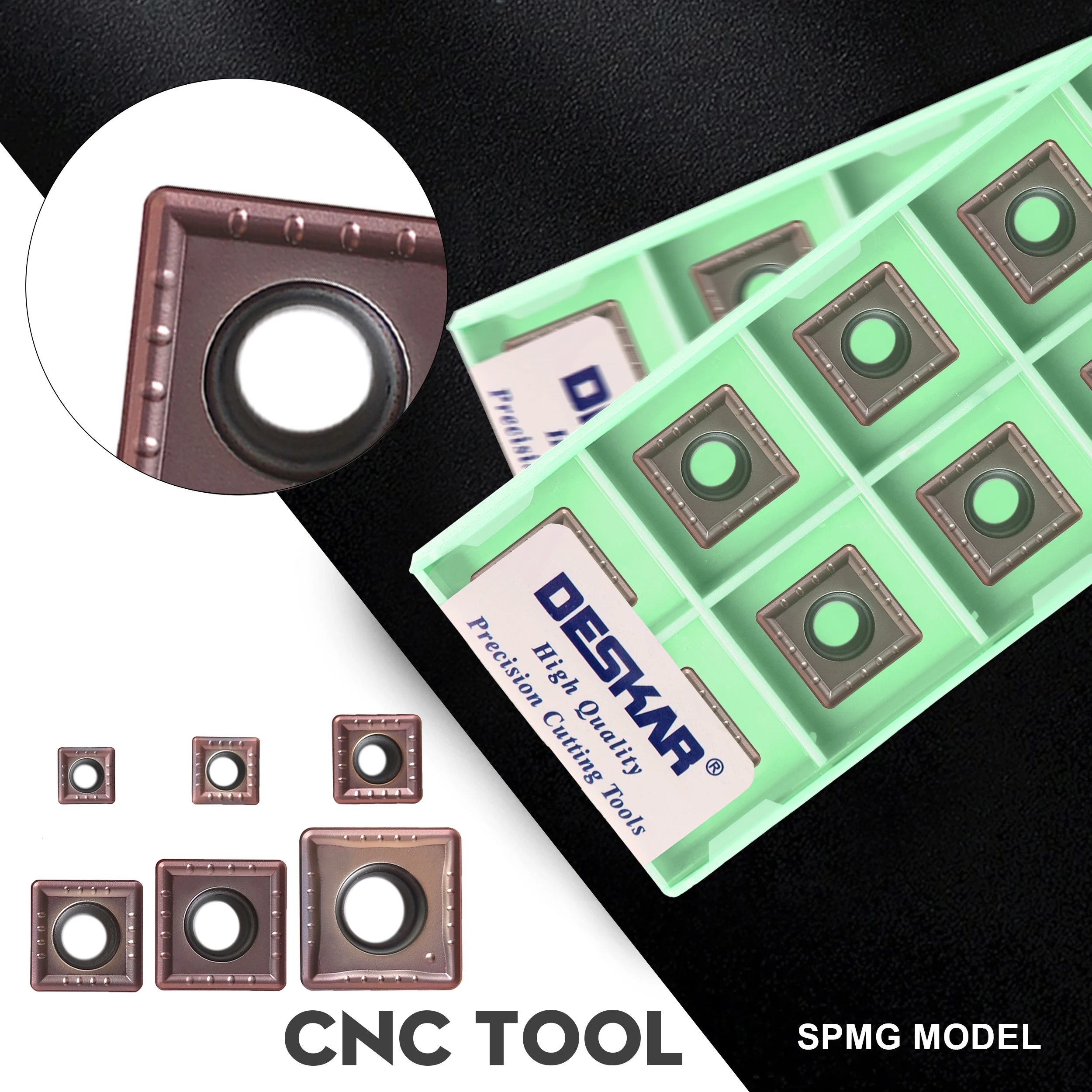 

Вставки для токарного станка CNC DESKAR SPMG050204 SPMG060204 SPMG07T308 SPMG090408 SPMG110408 SPMG140512 PG LF6118