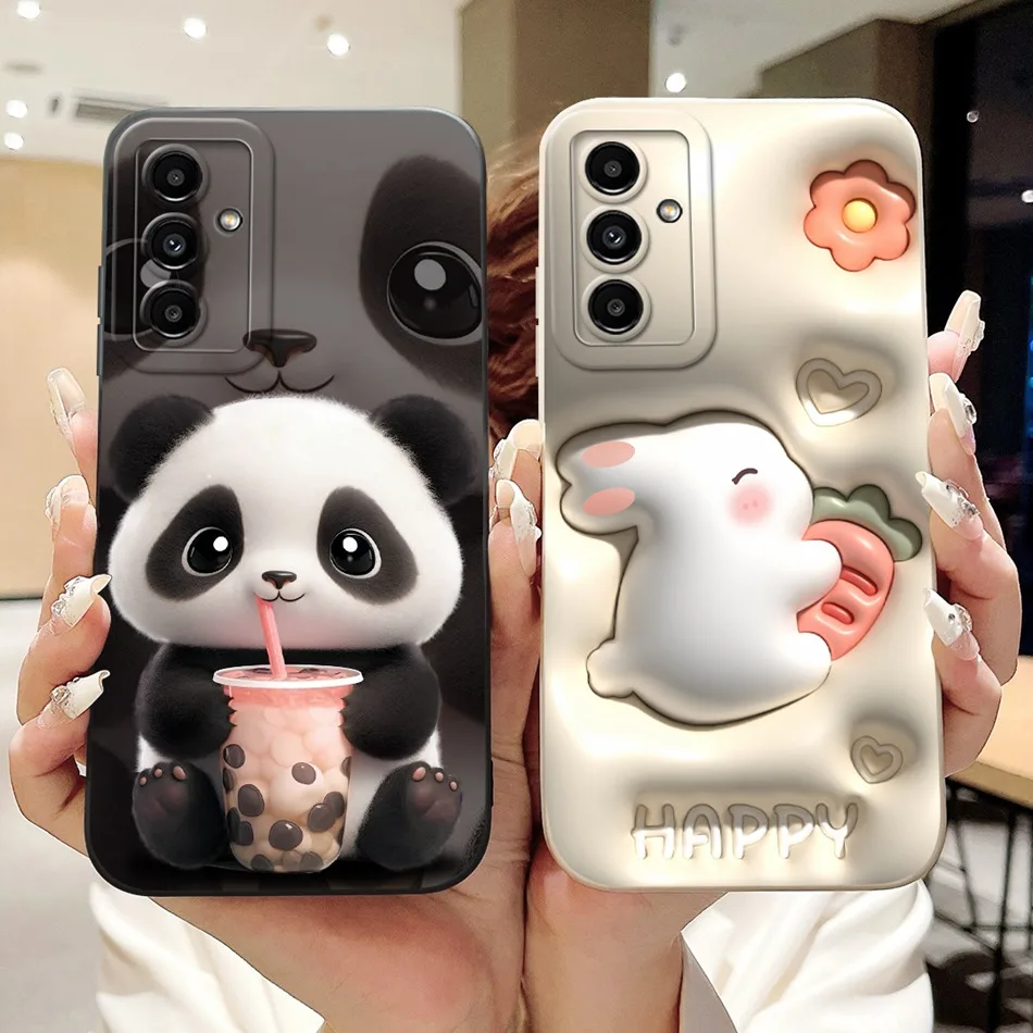 Cute Panda Rabbit Cartoon Soft Silicone Camera Protective Phone Case