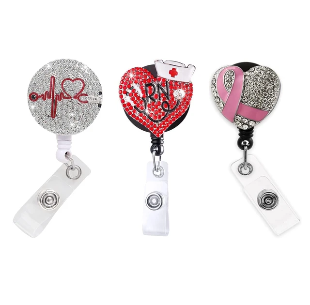 Retractable Badge Reels Nurses  Teacher Retractable Badge Holder - Nurse  Badge Reel - Aliexpress