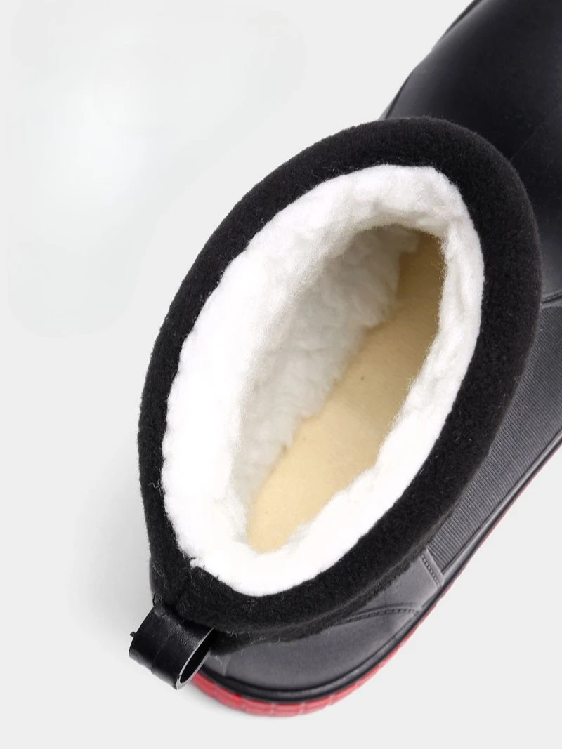 Men's Thick Platform PVC Rain Boots, Waterproof & Non-Slip, For Work & Students_voghion.com