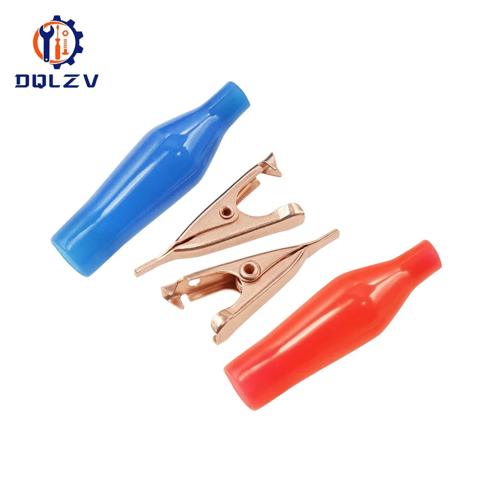 5PCS 5A Alligator Clip 28mm Flat-mouthed Copper Clip