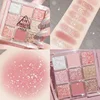 Snow Sequin 9-Color Eye Shadow Palette Glitter Snowflake Diamond Pink Eye Shadow Korean Charming Contour Eyes Make Up Palette 1