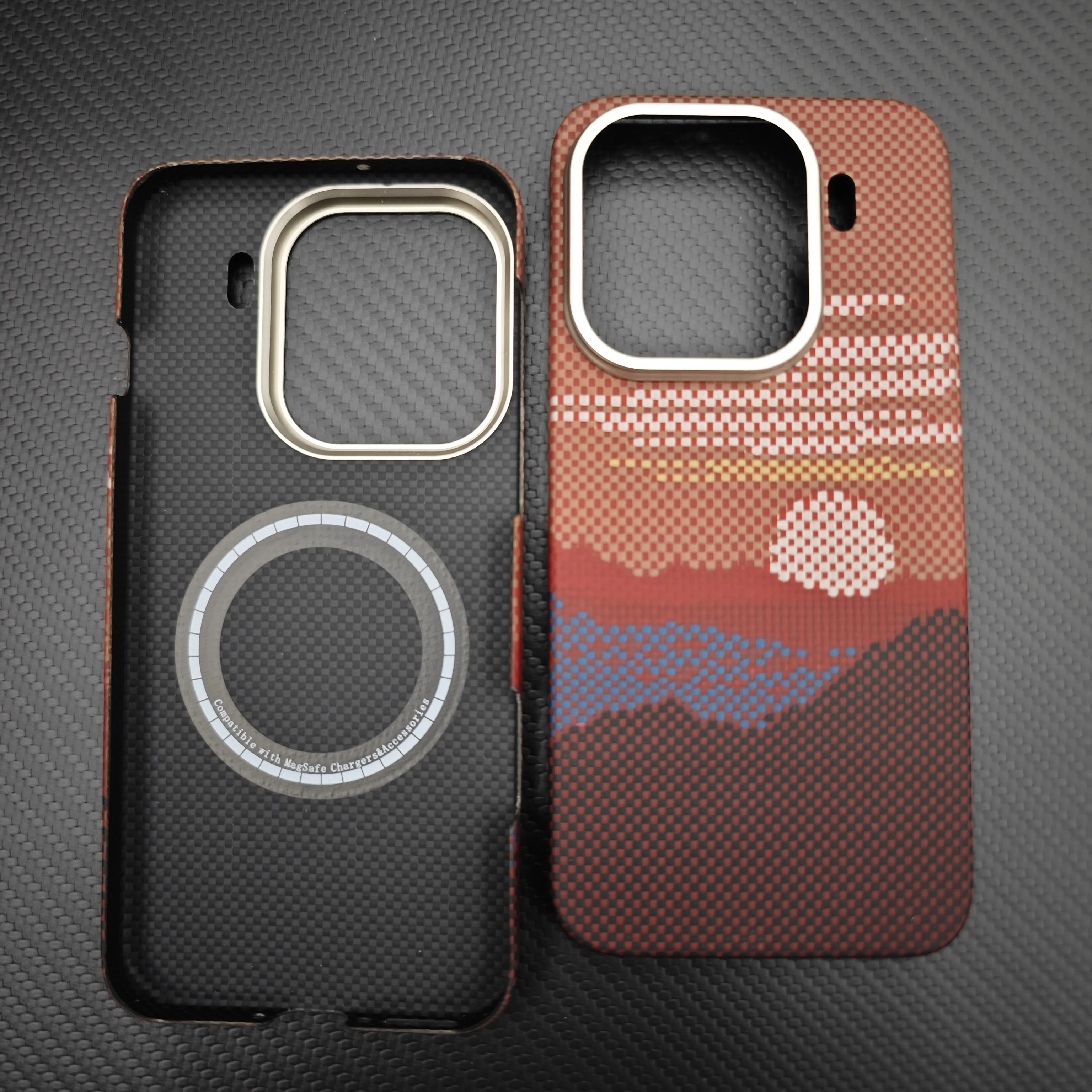 Magnetic Aramid Carbon Fiber Phone Case with Magsafe Compatibility