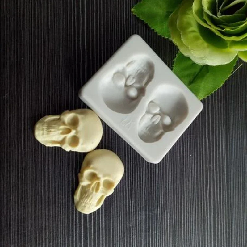 Halloween Skull Fondant Mould Silicone DIY Cookie Cutter Mold Cake Baking Kitchen Decor Chocolate Fudge Mould Lollies Mold