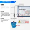 Siphon Pump with Filter Nozzle Fish Tank Water Changer Air Pump Cleaning Accessorie Handheld Aquarium Gravel Cleaner Vacuum Tool 3