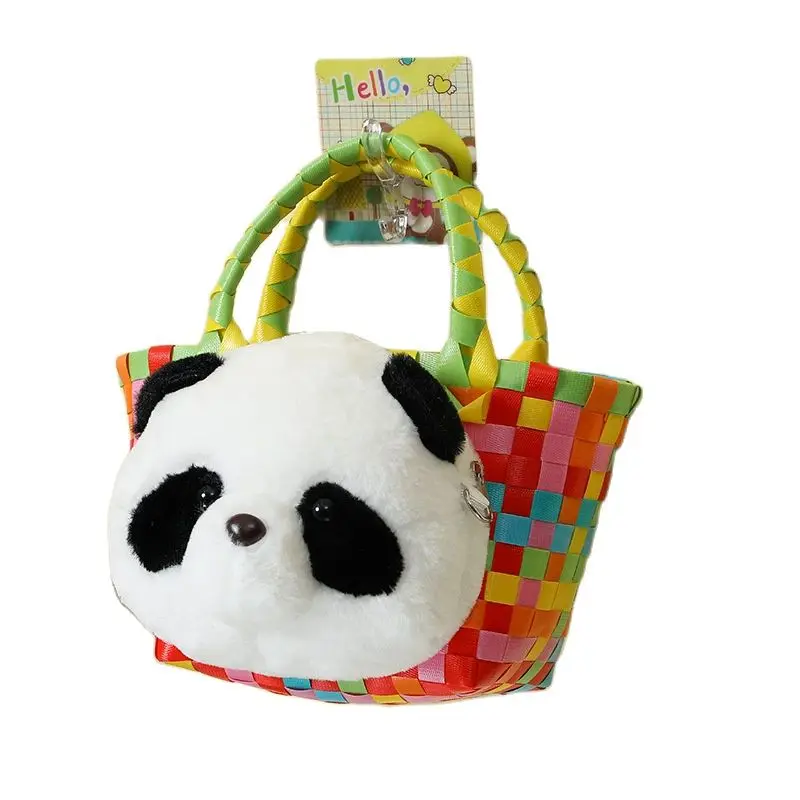 

Summer Children Handheld Colorful Vegetable Basket Vintage Woven Bag Beach Leisure Bag Women 2023 New Handheld Small Bag
