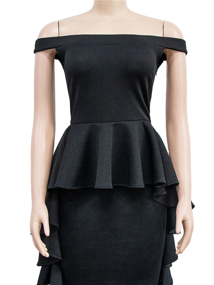 alice and olivia black peplum dress Pre-owned alice + olivia Peplum Dress – Sabrina's Closet