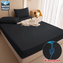 Ultimate Waterproof Mattress Protector - Non-Slip, Fitted with Elastic Band, Single Size - 150x200x30cm (Black)