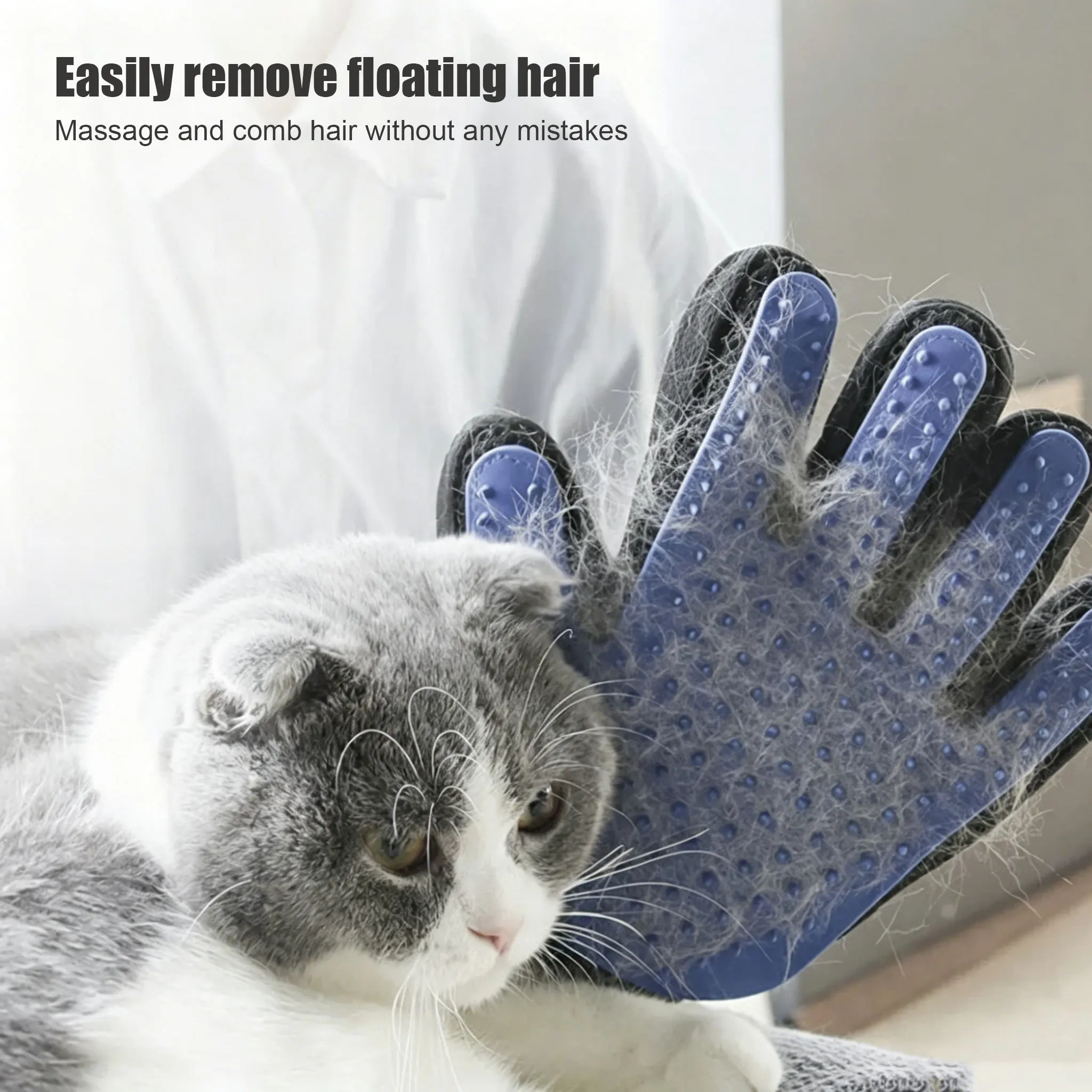 Pet Hair Removal and Grooming Glove – Deshedding & Massage Brush