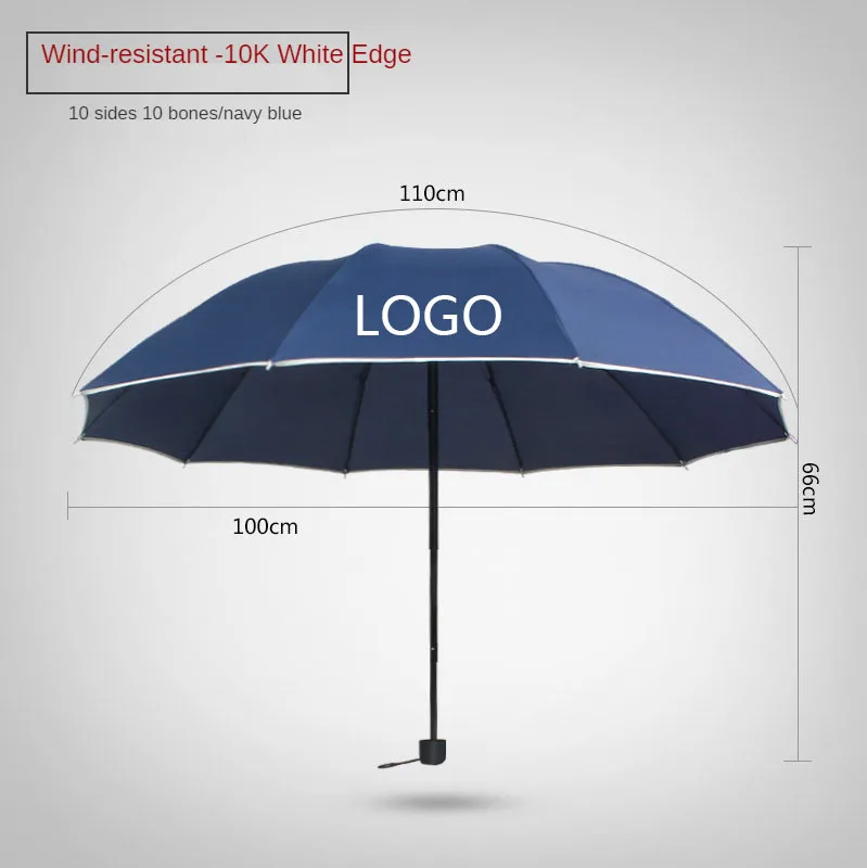 Umbrella Custom Logo Advertising Umbrella  Plastic Gift Rain  Umbrella Sunny Rain Dual Purpose Automatic Folding Umbrella