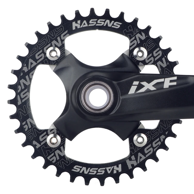 HASSNS 104BCD MTB Chainring Round Oval Mountain Bike Narrow Wide Tooth Chainwheel Bicycle Rotor Crankset 30/32/34/36/38/40/42T