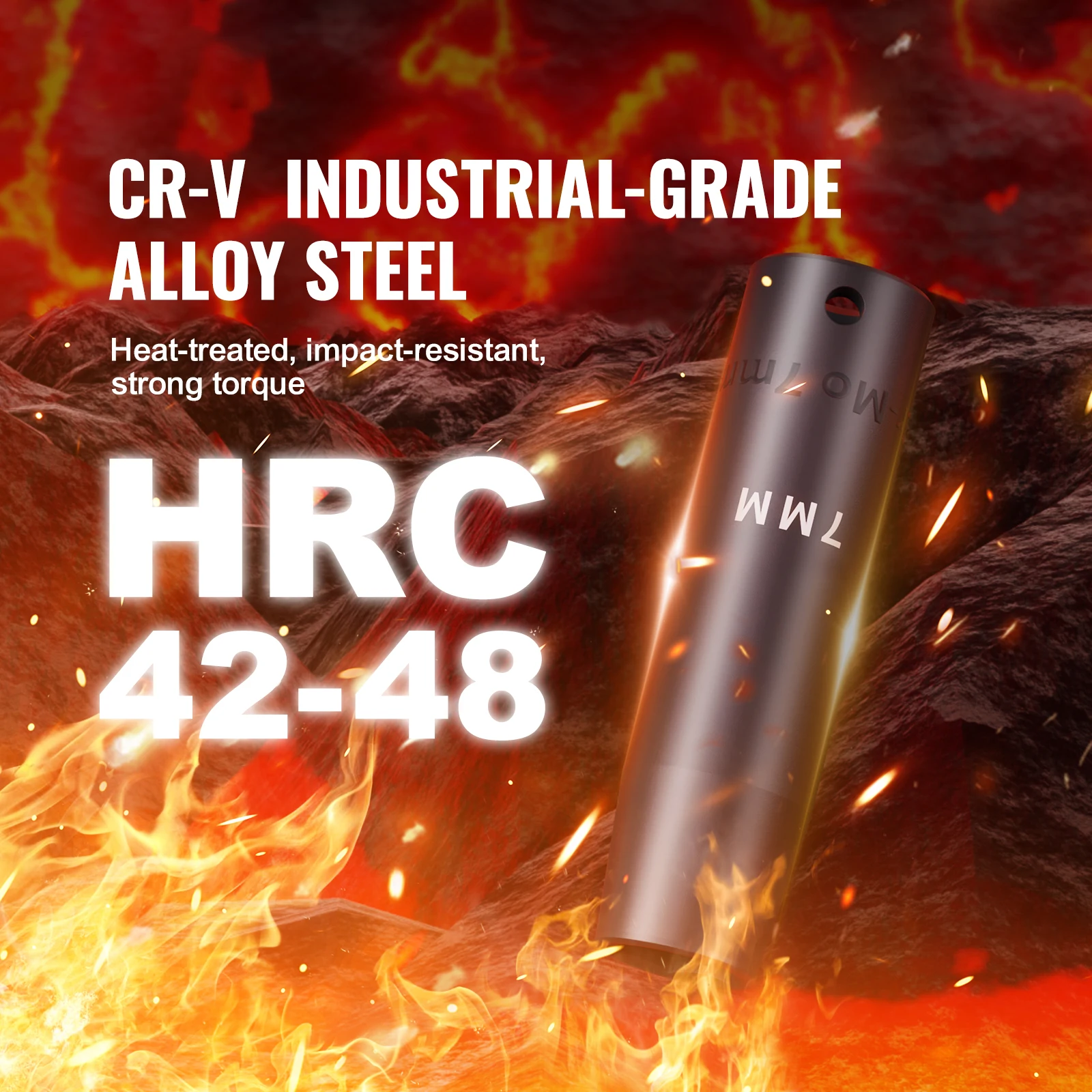 SucceBuy 23PCs 1/2" Drive Impact Socket Set Socket Set SAE (7/16" -1")& Metric (13-24mm) 6 Point Cr-V Alloy Steel Auto Repair