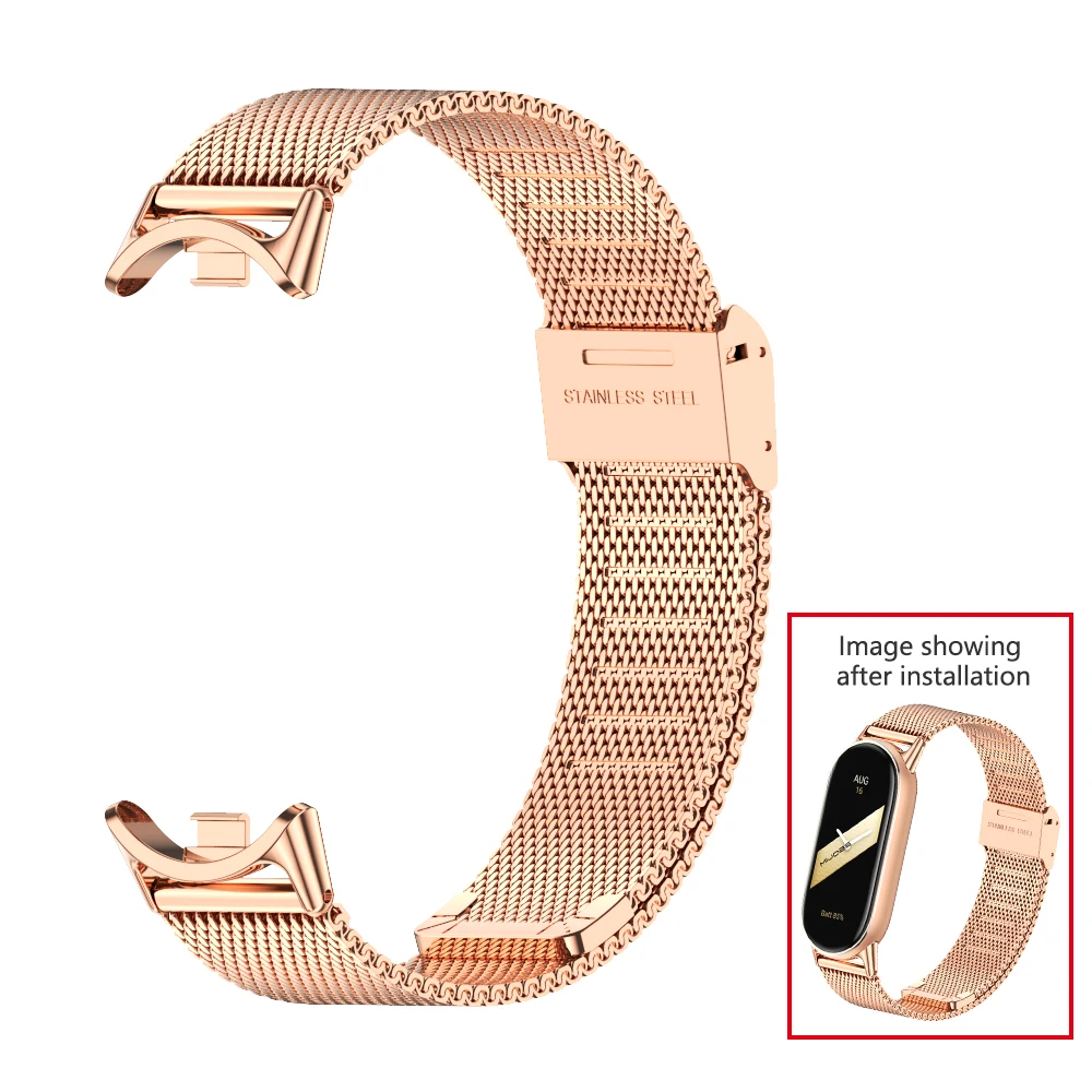 Elegant Stainless Steel Metal Strap Bracelet