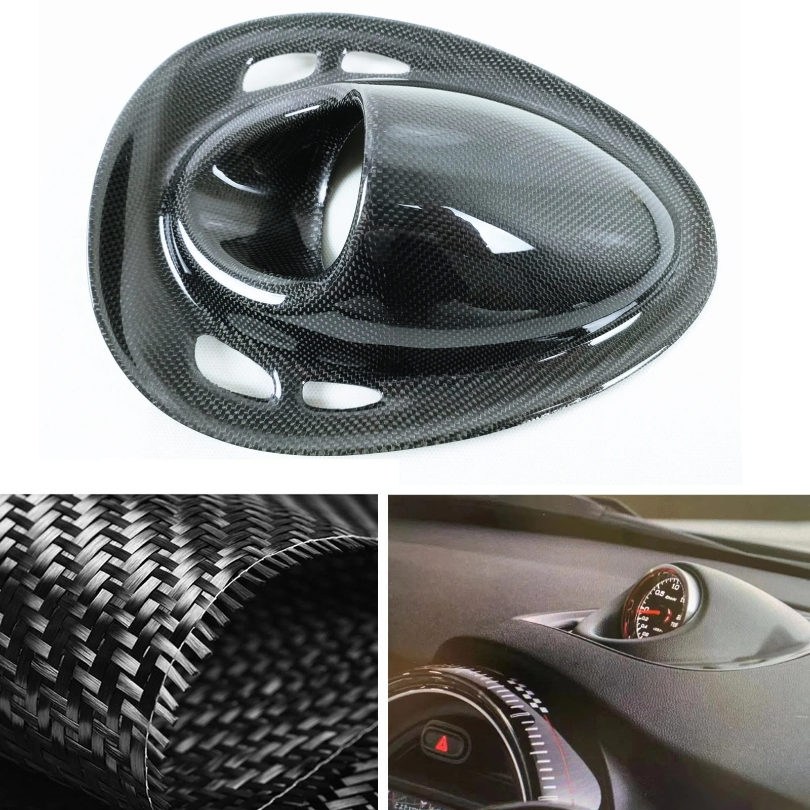 

For Mini Cooper F54 F55 F56 F60 2014+ Carbon Fiber Center Console Dashboard Panel Vent Cover Speedometer Dash Gauge Pod Cap Case