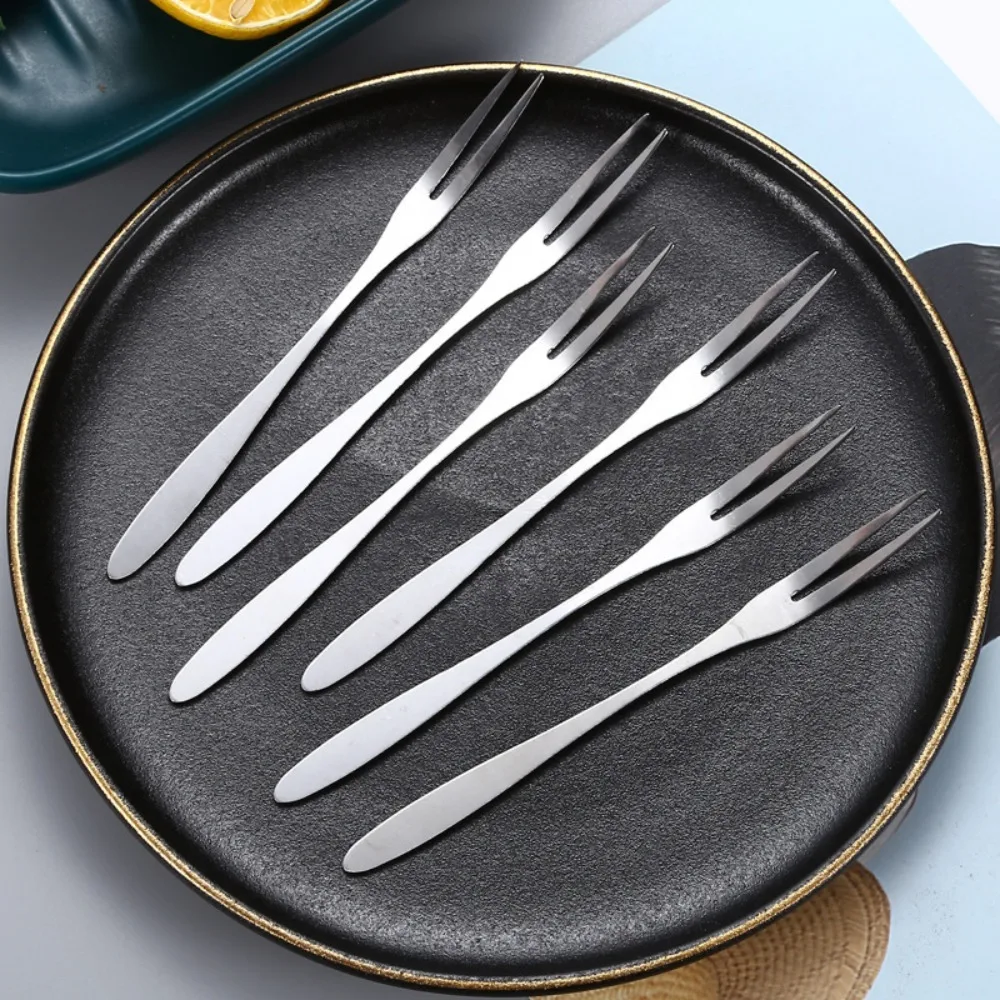 

Stainless Steel Fruit Fork Dessert Cake Mini Forks 10pcs
