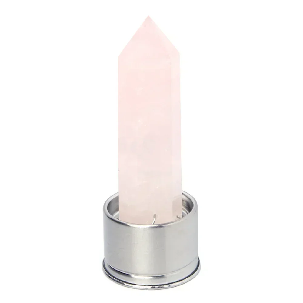 500ml Natural Crystal Water Bottle Crystal Glasses Stainle Steel Cup Healing Obelisk Wand Elixir Quartz Wand Heals Energy Chakra