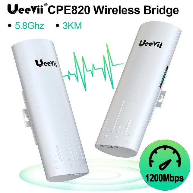 UeeVii-Routeur WiFi extérieur CPEUSK, répéteur sans fil, pont WiFi,  extension longue portée, 5.8 mesurz, 3km de couverture pour caméra, 1Gbps -  AliExpress