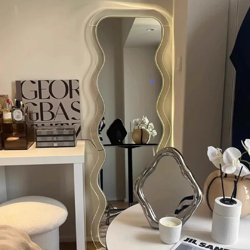 

Full Body Mirror Irregular Height Huge Living Room Creative Bedroom Mirror Big Size Decoracion Hogar Living Room Decoration