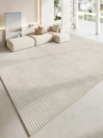 Gray Line Living Room Carpet Artistic Creative Bedroom Carpets Modern Home Decorative Rug Bedroom Non-slip Bedside Rugs Alfombra 1