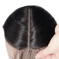 Perruque Lace Closure 100% cheveux humains lisses 2x6, couleur naturelle, cheveux vierges brésiliens pré-épilés, 10-20 pouces, extrémité complète, partie libre/centrale 5