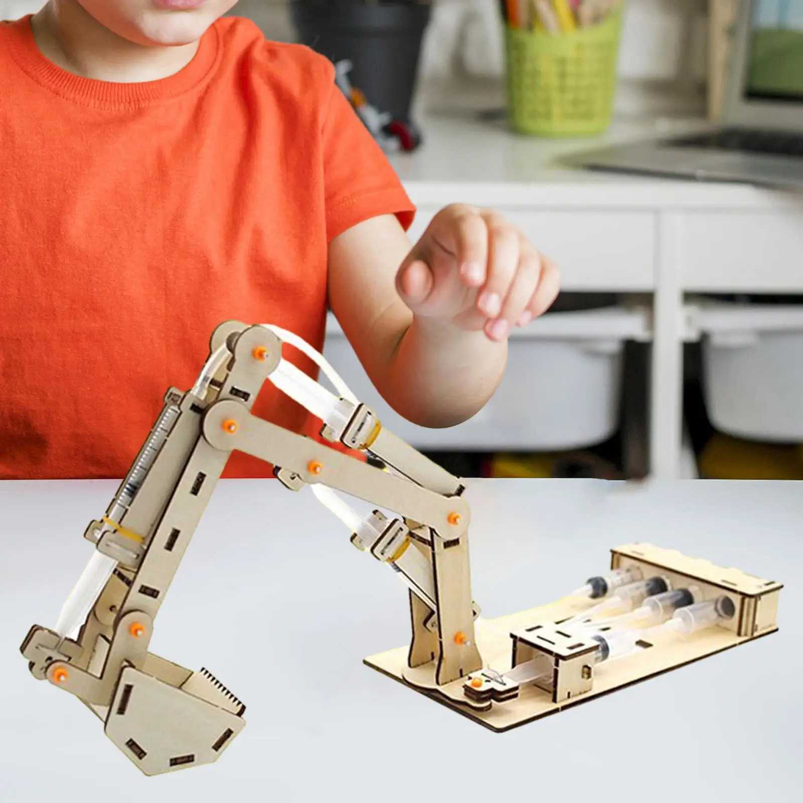 

Hydraulic Excavator Toy ，Excavator Set ，Safe ，Excavator Model ，DIY Excavator Model for Science Experiment Students Kids