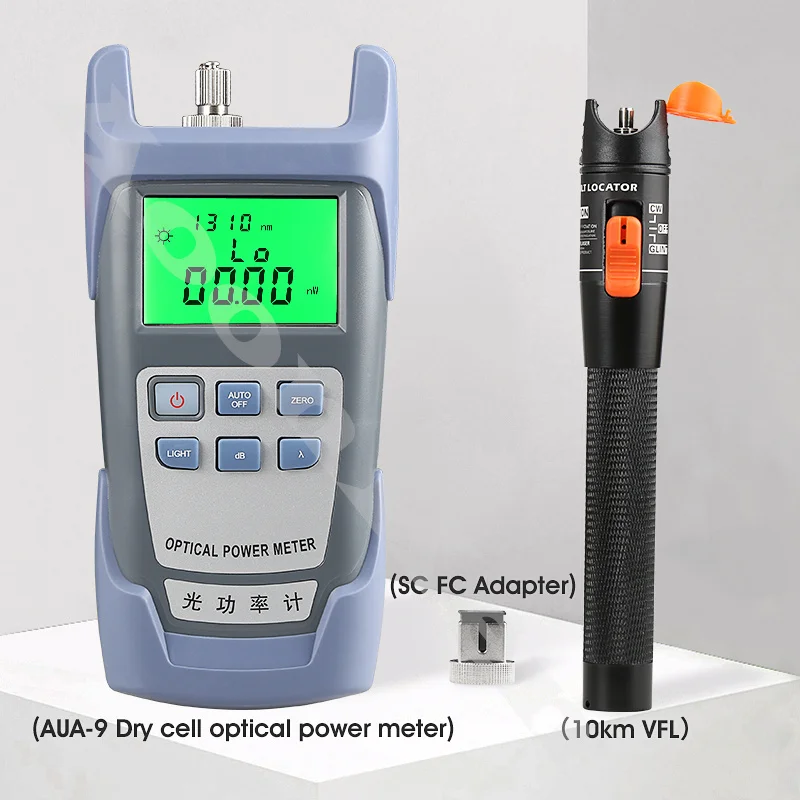 16Pcs/lot Fiber Optic FTTH Tool Kit with SKL-S2 Fiber Cleaver Optical Power Meter 10mw Visual Fault Locator Wire Stripper