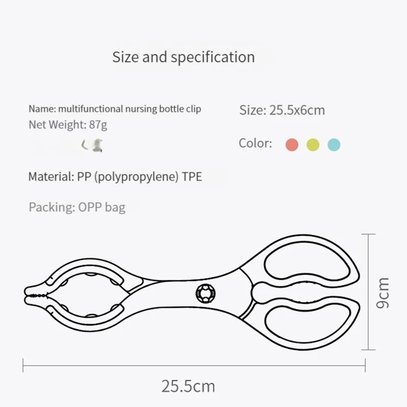 Anti-scald Nursing Bottle Holder Rack Clip Anti-slip Baby Feeding Bottle Feeder Clips Clamp for High-temperature Sterilization