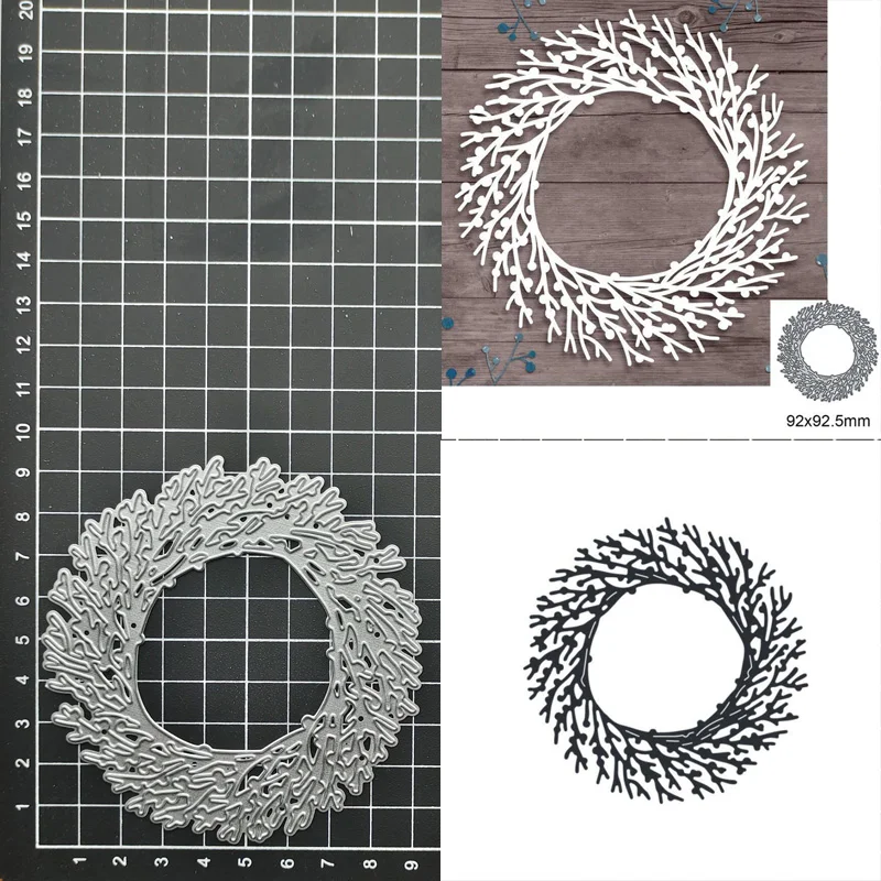 

Wreath Branches Decoration Metal Cutting Die Stencil for DIY Scrapbooking Album Paper Card Decor Craft Embossing Die