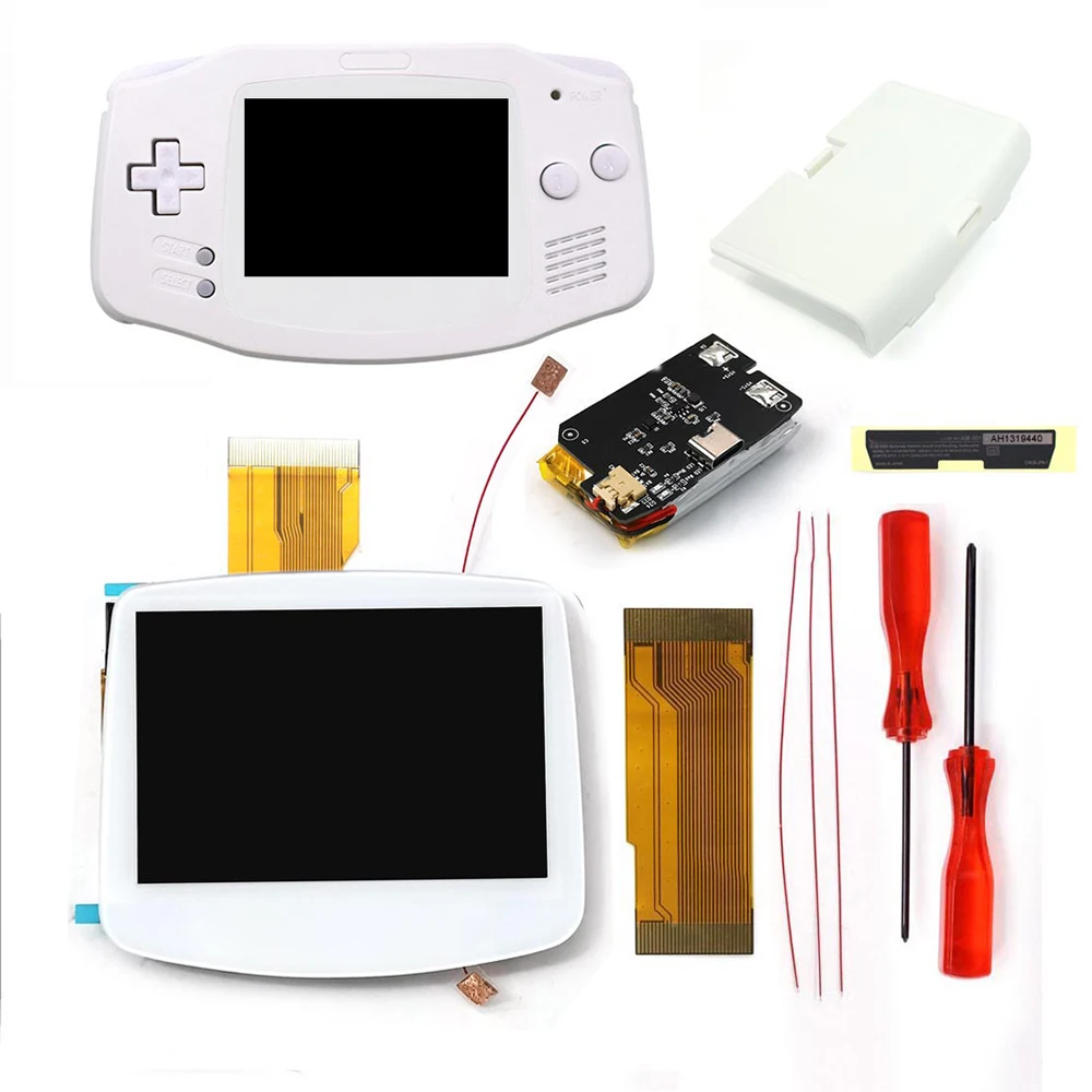 Hispeedido V5 GBA ラミネート IPS LCD キット 1800mAh 内蔵リチウム