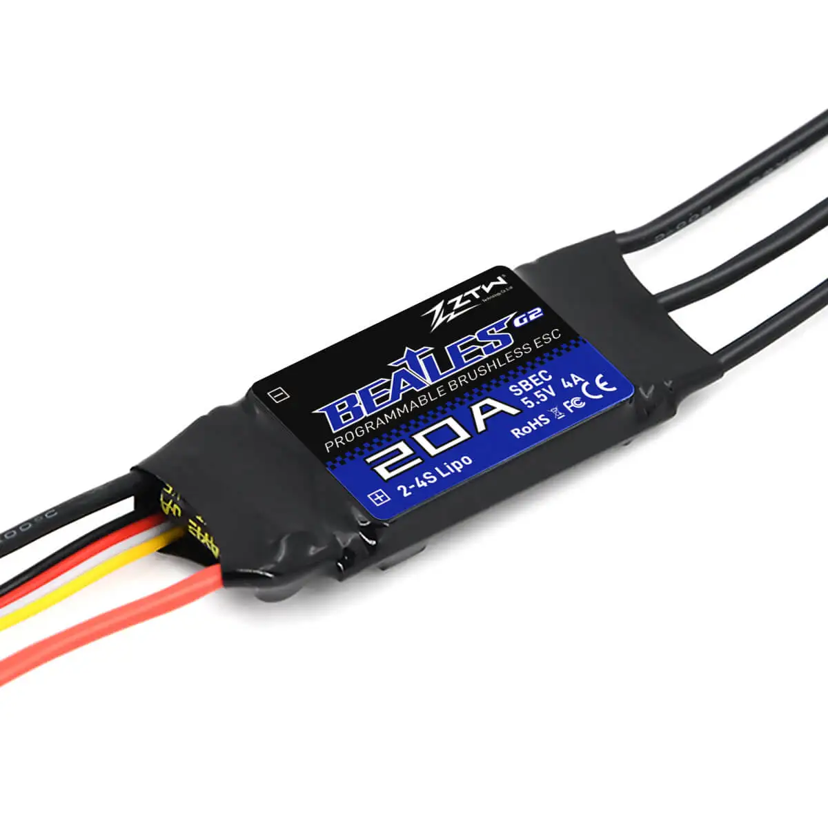 

ZTW Beatles G2 20A 30A 40A 50A 60A 70A 80A G2 ESC 2 to 4S с выходом 5V/2A SBEC для радиоуправляемой строки мультикоптера