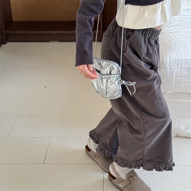 2025 ربيع جديد طفل الفتيات بنطال ذو قصة أرجل واسعة...