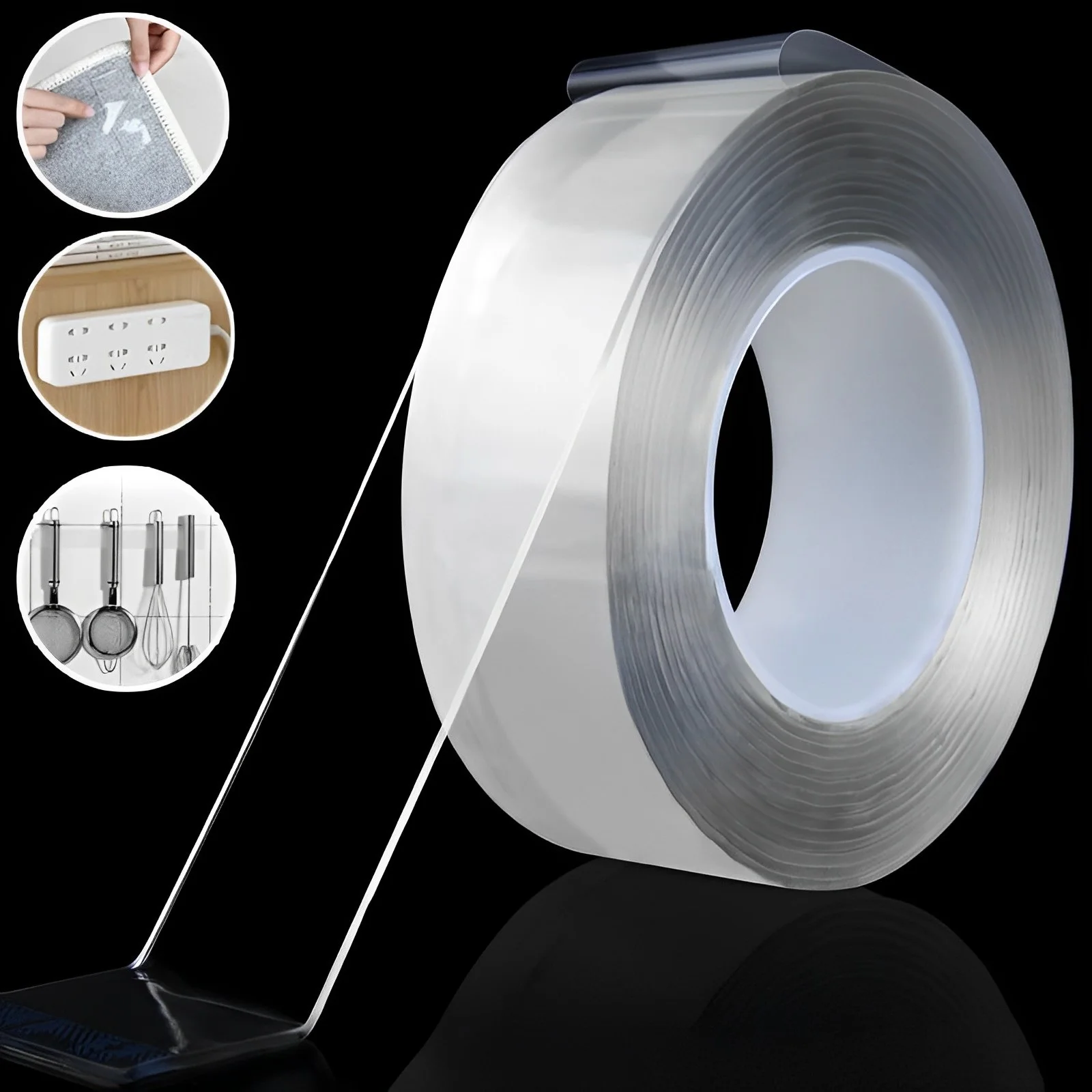 20mm Self-Adhesive Double Sided Tape Waterproof Nano Tape Transparent Wall Stickers Strong Sticky Glue for Car Bathroom Kitchen double sided tape car adhesive tape car double sided tape
