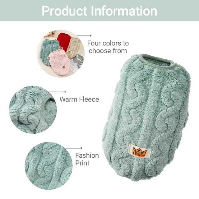 Autumn Winter Pet Cat Clothes Soft Fleece Vest Sweater For Small Dogs Cute Puppy Kitten Pullover Jacket Sphynx Cats Costumes 4