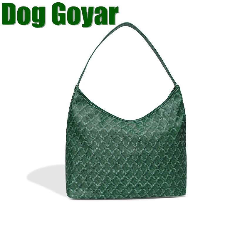 

dog goya Totes bag Women bag Genuine leather hobo zipper Single shoulder Highest quality shoulde tote single-sided Real handbag