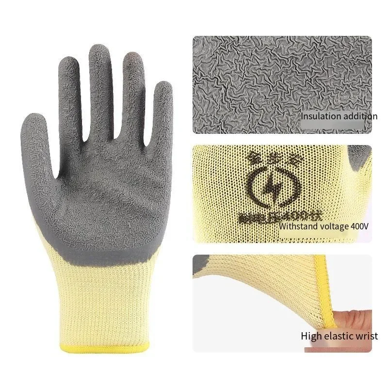 Insulating Gloves Protective Gloves Work Gloves 400v Insulating Gloves Anti-electricity Security Protection Rubber Electrician Work Non-slip
