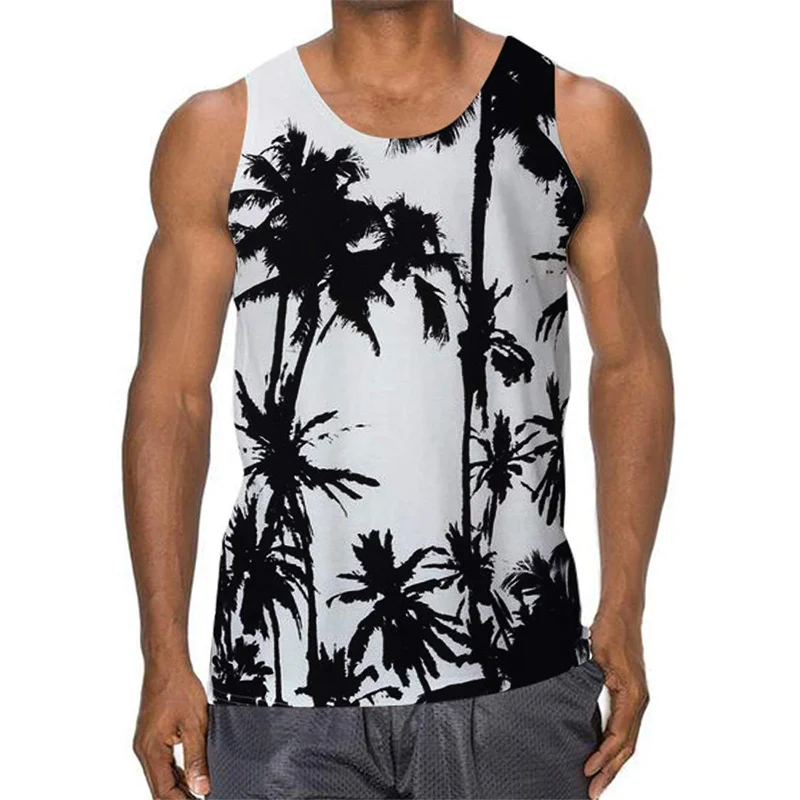 

3D Blossom Flower Graphic Tank Top Gym Clothing Men Summer Streetwear Basketball Vest Quick Drying Sleeveless T-Shirt y2k Tops