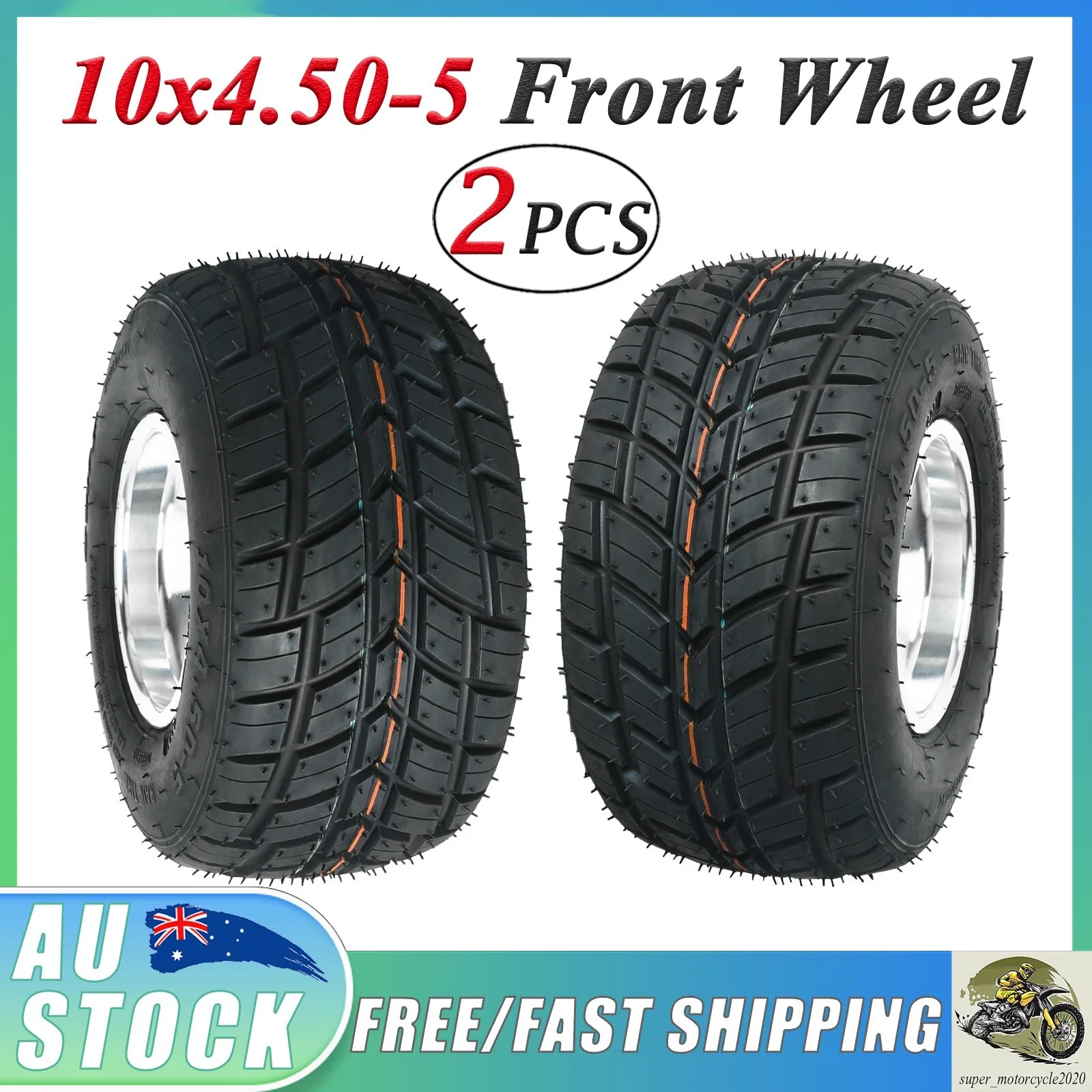 5" Drift Trike Go Karting 3 Stub Wheel 10x4.50-5 Rim & Tyre Tubeless