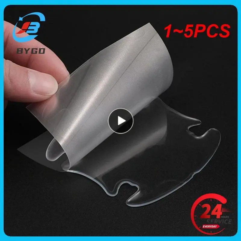 

1~5PCS Car Door Handle Bowl Scratch Protective Invisible Transparent Stickers Silicon Rearview Mirror Anti-collision Protection