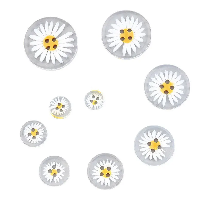 Description Picture 5 of item20Pcs Resin Buttons Daisy Hand Sewing Buttons Craft Buttons for Sewing DIY Crafts Clothes 11.5-30MM