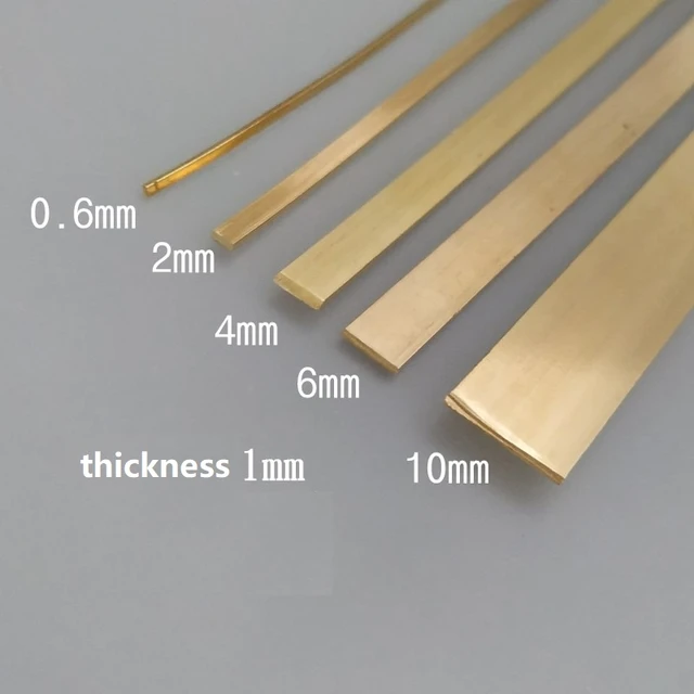 0.25mm 0.6mm 2mm 3mm 6mm thick 1mm Half Hard Solid Raw Brass