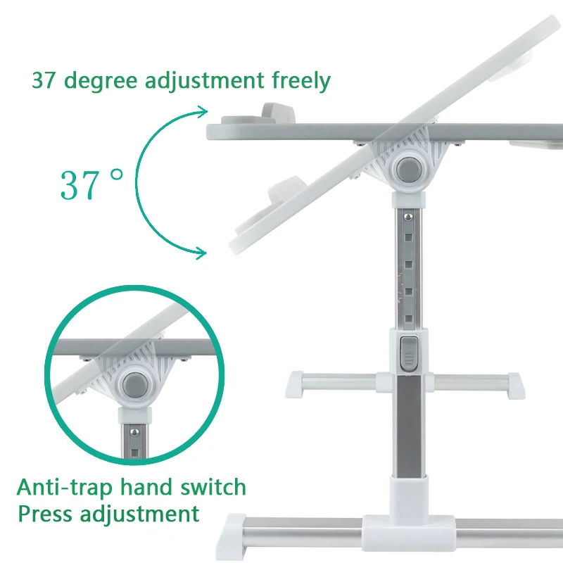 High Quality Tray Computer Stand Desk Folding Adjustable Lapdesks Laptop Table with Cup Holder for Bed Couch Sofa