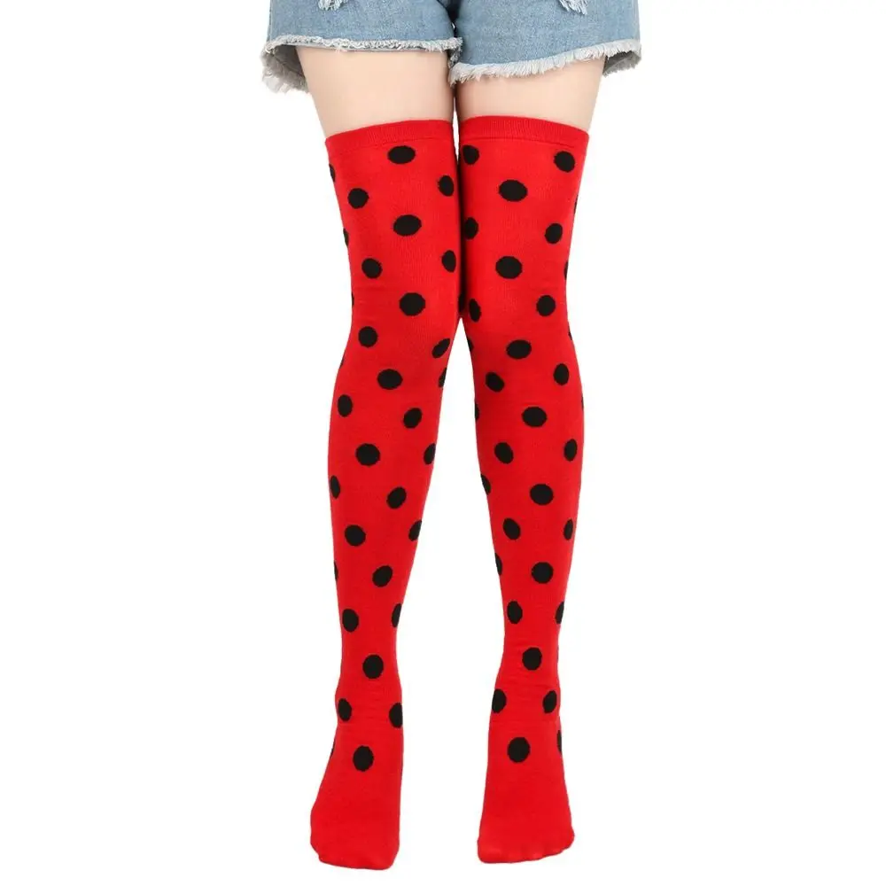 Neuartige Polka-Dot Overknee-Strümpfe Marienkäfer 80er 90er Jahre Kniehohe Socken Arm- und Beinwärmer Lange Stiefelstrümpfe für Damen und Kinder – Detail 11