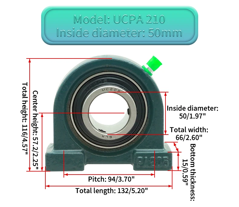 1PC 2PCS 4PCS Äußere Sphärische Lager Mit Sitz UCPA201 UCPA202 UCPA203 UCPA204 UCPA205 UCPA206 UCPA207 UCPA208 UCPA209 UCPA210 – Detail 12