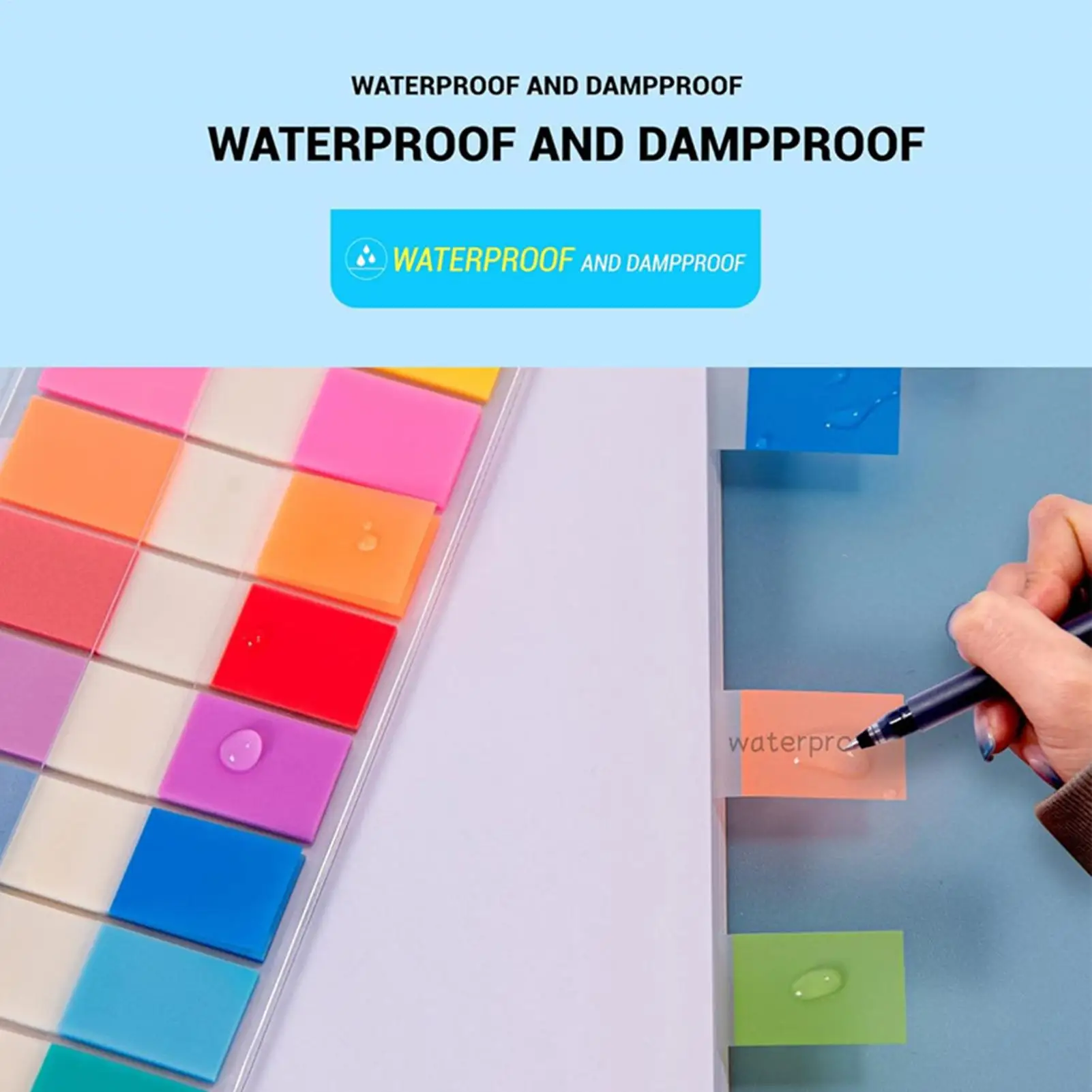 400Pcs Sticky Index Tabs Colorful  Index Tabs Self-Adhesive Stickers Sticky Note Pads Note Stationery School Office Supplies - 3