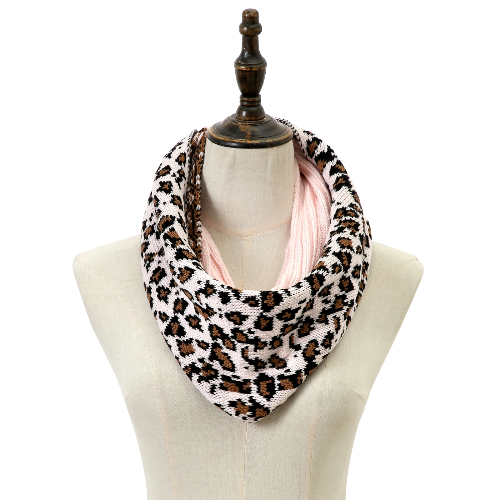 Ensemble Bonnet Echarpe Femme Leopard, Chaud Et Coupe-Vent 2
