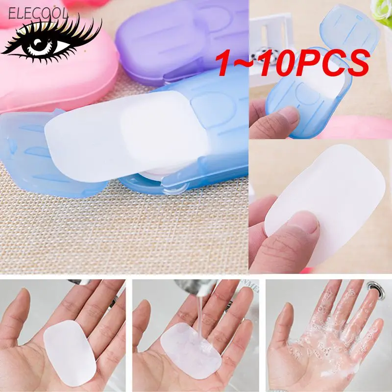 

1~10PCS Travel Disposable Soap Paper Washing Hand Bath Clean Scented Slice Sheets Disposable Boxe Soap Portable Paper SoapLot