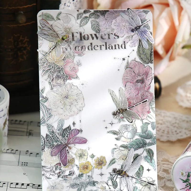 Marine Washi Tape Silver Foil Nature Washi Masking Tape Jellyfish Seashell Birds Decorative Journal Scrapbook DIY Craft