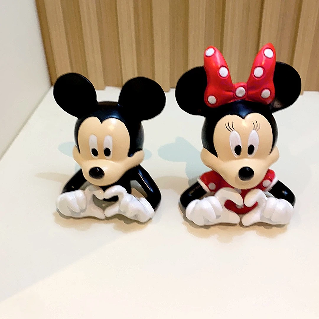 Hot Disney Cartoon Mickey Minnie Mouse Figure Heart Posture Action Figure  Model Statue Anime Coffee Machine Decoration Models - AliExpress