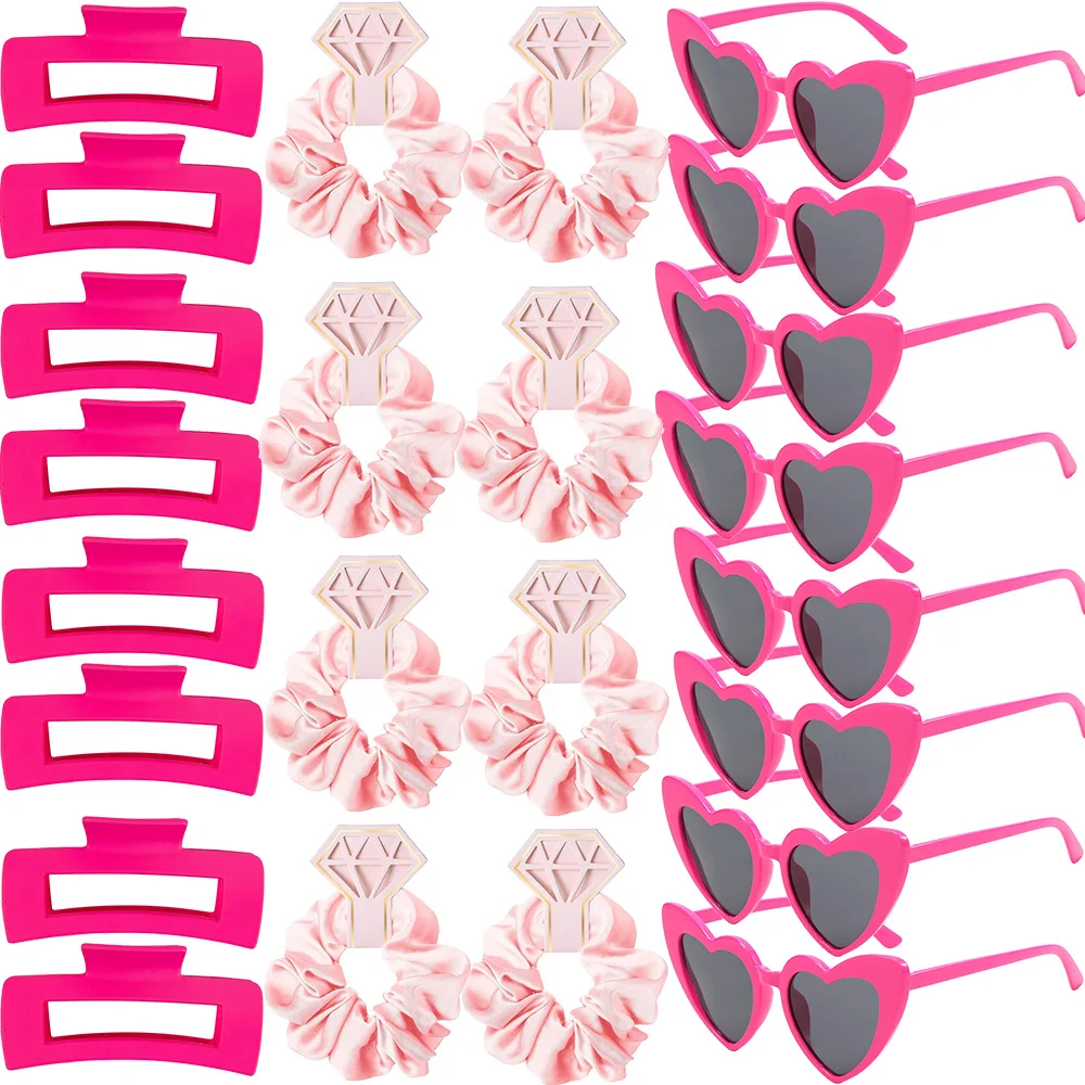 Herz Sonnenbrille Und Haaraccessoires Set Für Brautjungfern_voghion.com