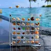 36-Grid Acrylic Seashell Display Box with Magnets Durable Starfishs Trinket Storage Case for Bead Nail Jewelry Chic Gife 2